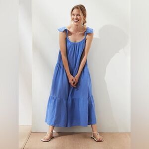 Banana Republic GAUZE MIDI DRESS NEW with tags Size XXS Tall Blue Nylon